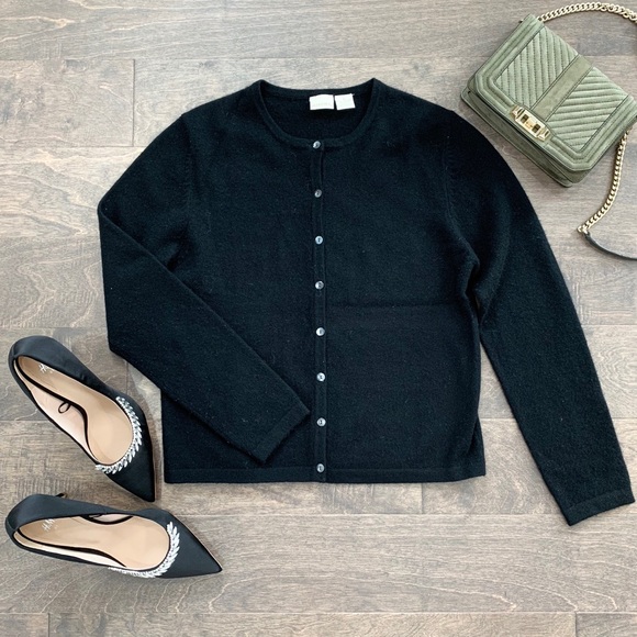 Merona Sweaters - Merona Cashmere Black Button Cardigan